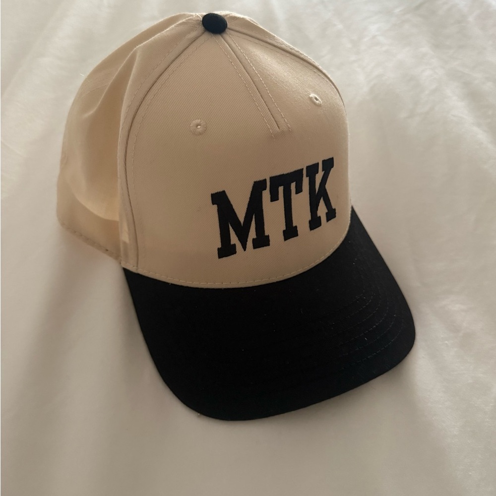 Montauk MTK Beige and Black Trucker Hat. Brand New